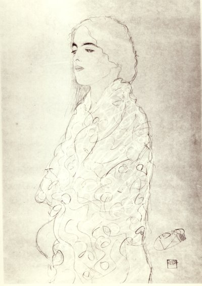 Standing Robed Lady by Gustav Klimt